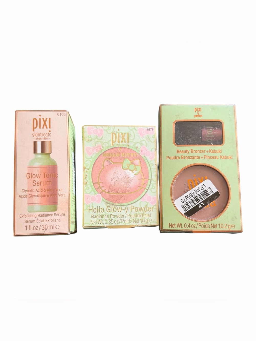 Pixi Glow Bundle – Glow Tonic Serum + Hello Kitty Glow-y Powder + Beauty Bronzer
